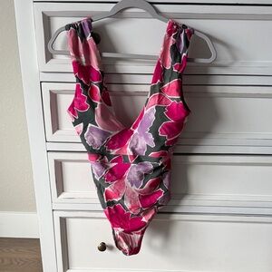 summersalt Pink & Purple Floral One-Piece Swimsuit